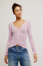 BIG LOVE CARDIGAN - PLUM BLOSSOM