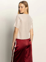 SPARKLE SEQUIN SWEATER-MOTHER OF PEARL