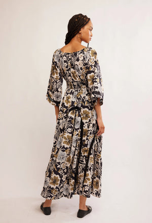 PRINTED DIXIE MAXI - BLACK COMBO