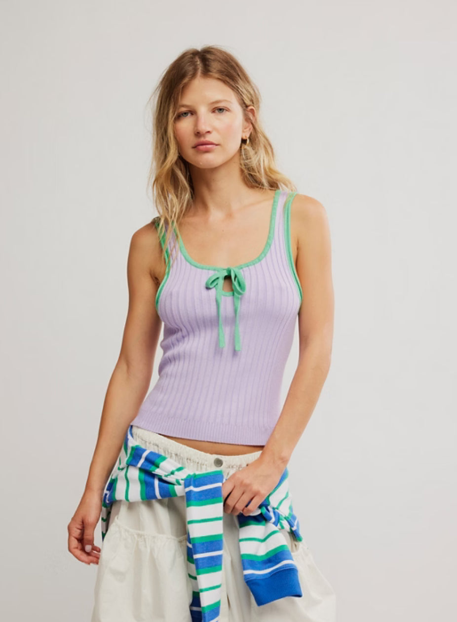 ALL STAR SWEATER TANK - LILY LILAC COMBO