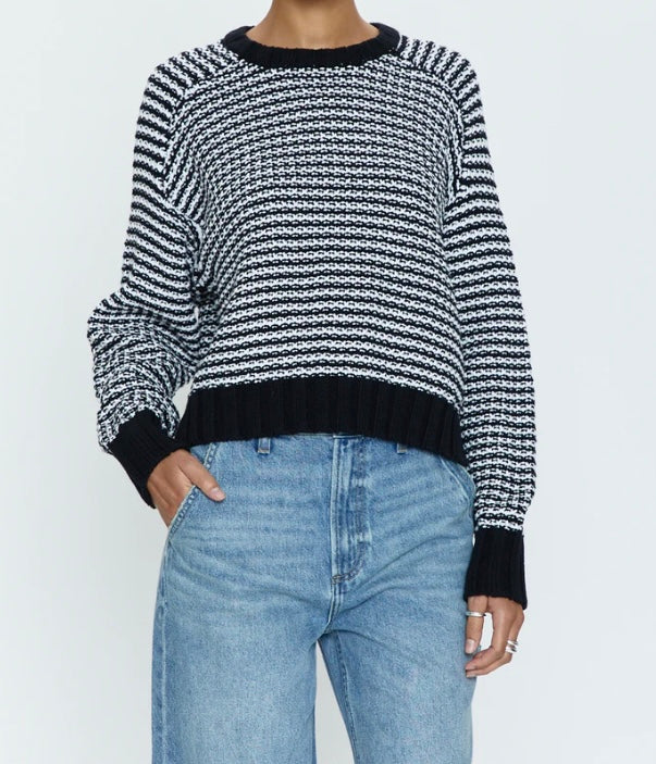 ADINA SWEATER - BLACK/WHITE