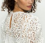 CHERISHED LACE TEE-WHITE