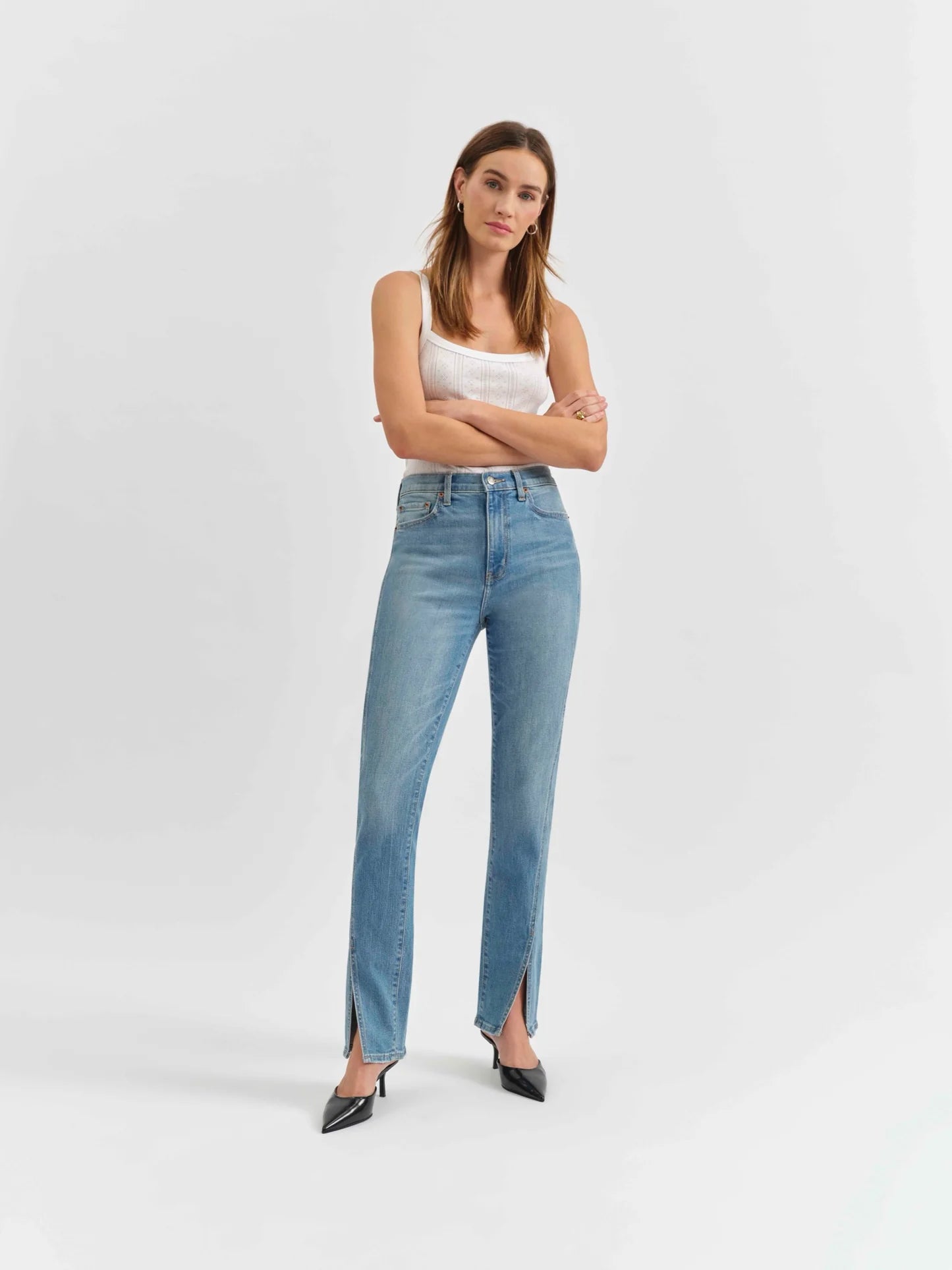 DOWNTOWN SLIM SPLIT HEM-CHATTY