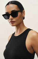 HIGH TIDE POLARIZED SUNGLASSES-BLACK/GREY POLARIZED
