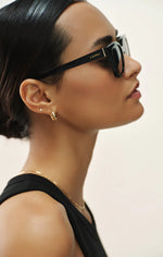 HIGH TIDE POLARIZED SUNGLASSES-BLACK/GREY POLARIZED