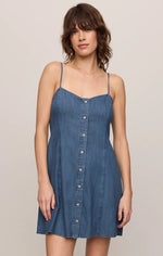 ANGEL EYES DENIM MINI DRESS-MEDUIM INDIGO