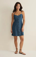ANGEL EYES DENIM MINI DRESS-MEDUIM INDIGO