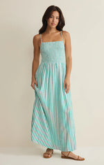 BAYSIDE STRIPE LINEN MAXI DRESS-LA PALMA