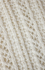 BALLAST CROCHET SWEATER TOP-WHITE