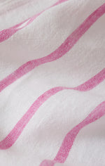 PERFECT LINEN STRIPED TOP-SPANISH ROSE