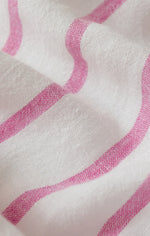 PERFECT LINEN STRIPED SHORT-SPANISH ROSE