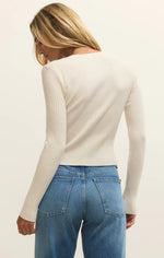 PATRICE RIB CARDIGAN-CLOUD