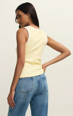 SIRENA COLOR BLOCKED RIB TANK-PINEAPPLE