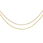DAINTY DOUBLE CHAIN NECKLACE