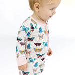 BUTTERFLIES FOOTIE PAJAMAS