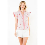 CHERRY PRINT TOP