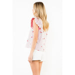 CHERRY PRINT TOP