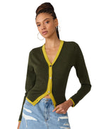 Arwen Cardigan-Dark Olive