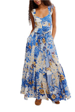 SASHA MAXI DRESS - PORECLAIN COMBO