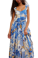 SASHA MAXI DRESS - PORECLAIN COMBO