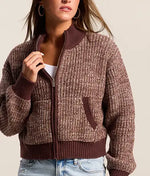 Ashford Zip Cardigan - Cocoa Bean