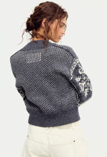 Isle Tide Zip Up - Charcoal Pattern