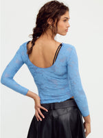 Night Shift Layering Top - Dusted Blue