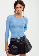 Night Shift Layering Top - Dusted Blue