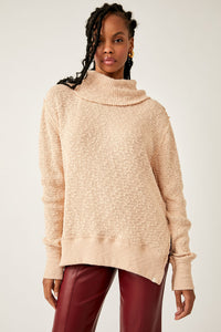TOMMY TURTLENECK TOP-TOASTED ALMOND