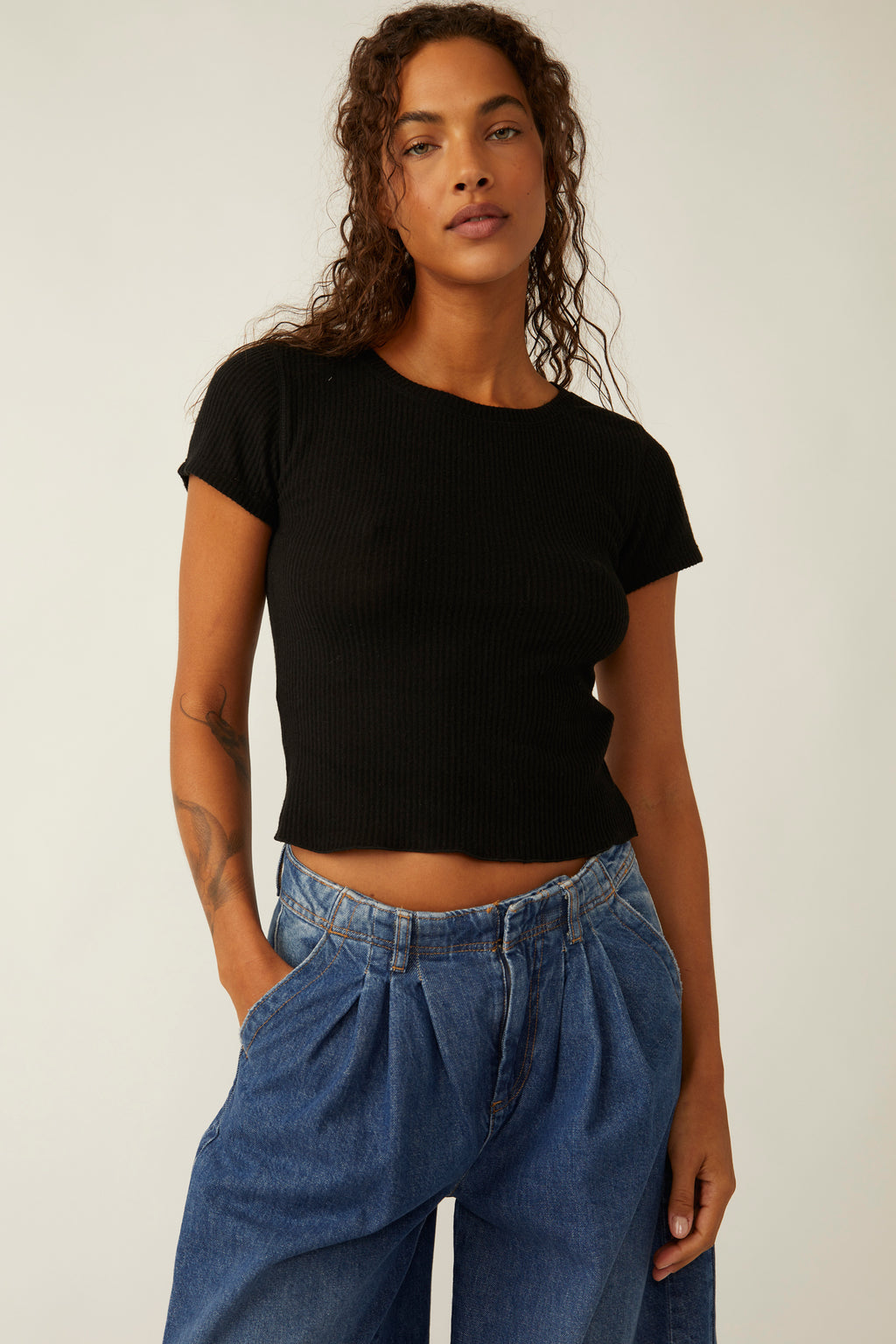 LUX BABY TEE-BLACK