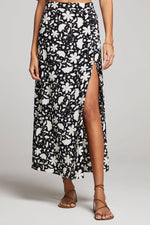 NESSA SKIRT-BLACK FLORAL