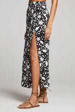 NESSA SKIRT-BLACK FLORAL