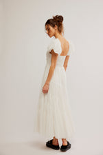 SUNDRENCHED SHORT SLEEVE MAXI DRESS-WHISPER WHITE