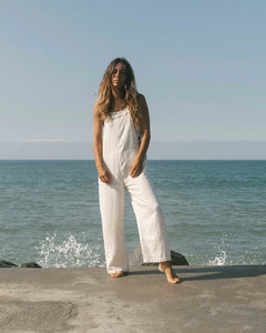 PACIFIC TIME JUMPSUIT-WHITE CAP