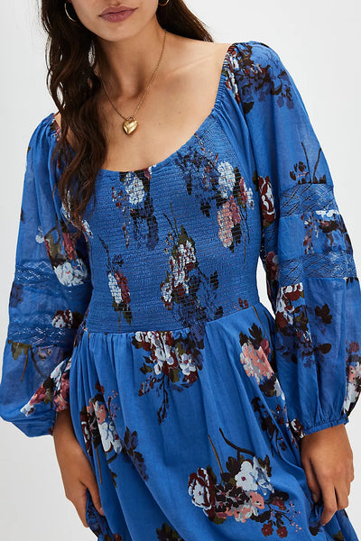 MORNING GLORY MAXI DRESS-DUTCH BLUE COMBO FLAIR ON 3RD MORNING GLORY MAXI DRESS-DUTCH BLUE COMBO FLAIR ON 3RD