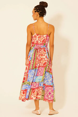 TIERED SUNDRESS-MUTLI COLOR PRINT