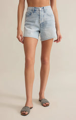 EVERYDAY HI RISE DENIM SHORT-FADED INDIGO