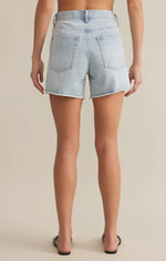 EVERYDAY HI RISE DENIM SHORT-FADED INDIGO