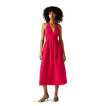 PIPER HALTER DRESS-CRANBERRY