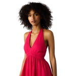 PIPER HALTER DRESS-CRANBERRY