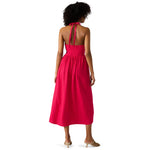 PIPER HALTER DRESS-CRANBERRY