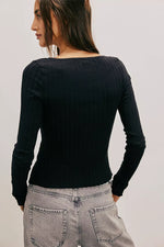 TILLY LONG SLEEVE CARDIGAN - BLACK