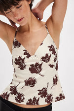 SUSIE PRINTED TOP - BITTERSWEET COMB