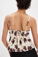 SUSIE PRINTED TOP - BITTERSWEET COMB