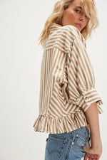 BAILEY STRIPED SHIRT-NEUTRAL COMBO