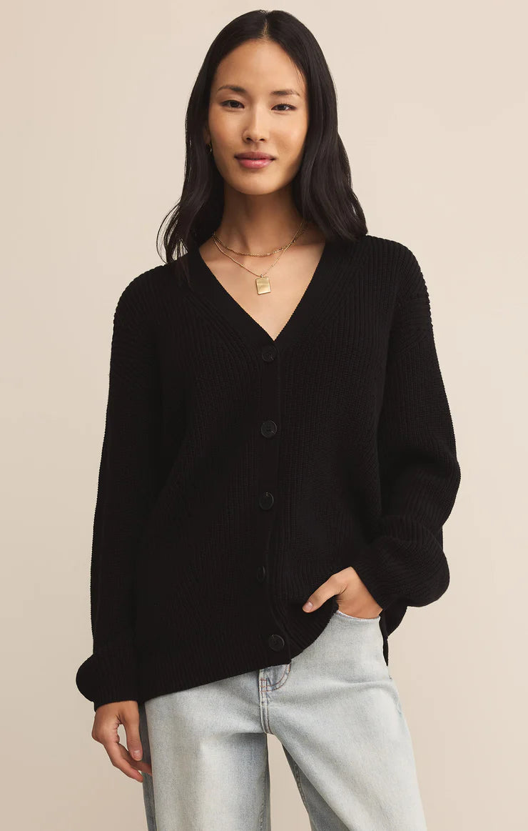 VOYAGER CARDIGAN - BLACK