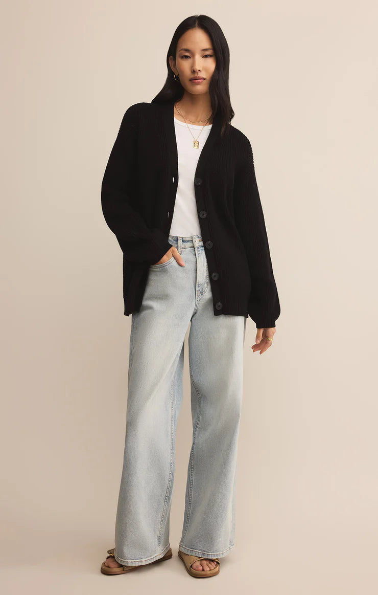 VOYAGER CARDIGAN - BLACK