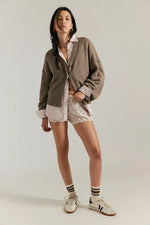 COOL OF THE NIGHT CARDIGAN - MOCHA MELANGE
