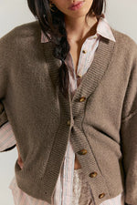 COOL OF THE NIGHT CARDIGAN - MOCHA MELANGE