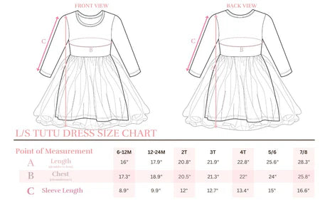 PEPPERMINT PRINCESS L/S TUTU DRESS